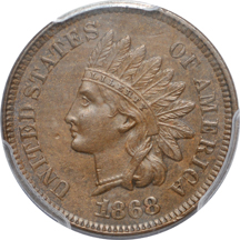 1868 PCGS MS-62BN.