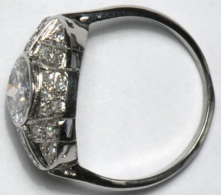 Platinum Art Deco Ring, ca. 1930
