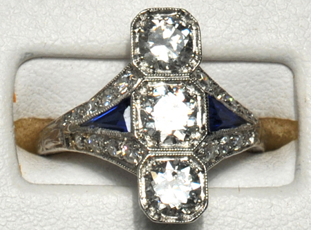 	Platium Vintage Diamond Ring, ca. 1920
