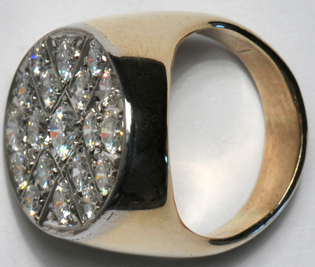 10K Unisex Fancy Diamond Ring