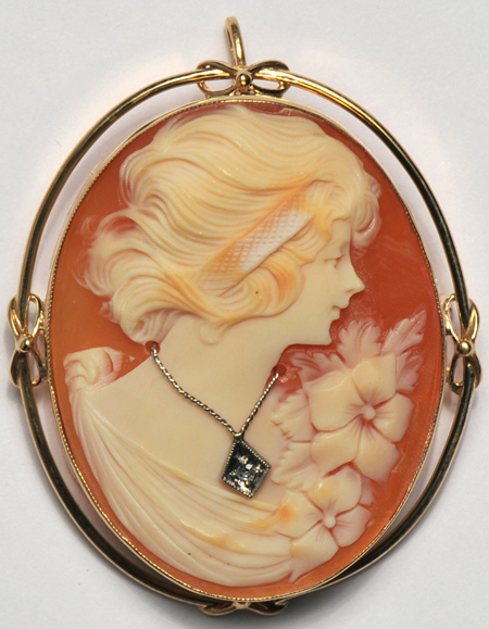 14K Yellow Gold Cameo Pin/Pendant