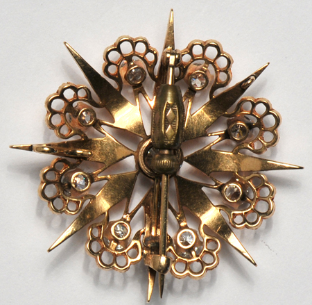 14K Yellow Gold Victorian Diamond Pin/Pendant