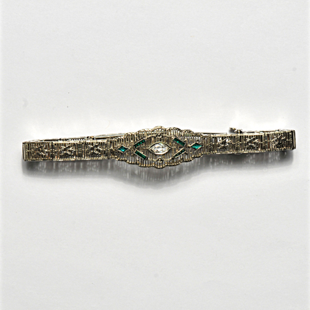14K White Gold Vintage Esemco Bracelet, ca. 1920
