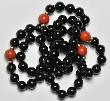 Strand of Black Onyx Beads