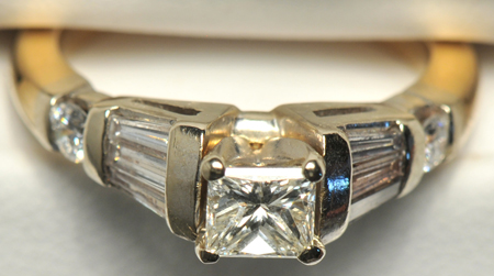 14k Two Tone Diamond Ring
