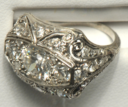 Platinum Diamond Ring, ca. 1920