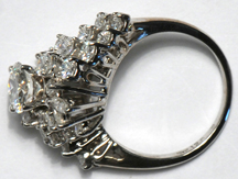 18K White Gold Diamond Ring, ca. 1970