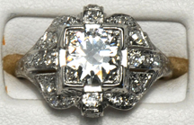 Platinum Vintage Diamond Engagement Ring, ca. 1930