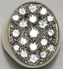 10K Unisex Fancy Diamond Ring