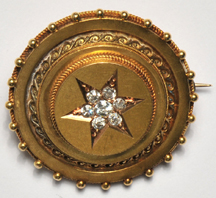15 Ct. Victorian Diamond Pin