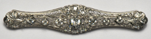 14K White Gold Vintage Diamond Bar Pin