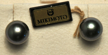 Mikimoto 18K White Gold Tahitian Pearl Earrings