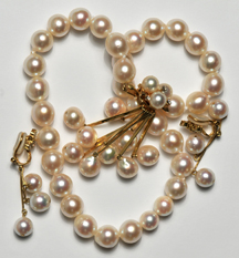 Pearl Earring and Necklace Set