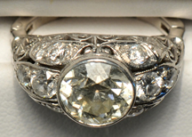 Platinum Diamond Ring, ca. 1930