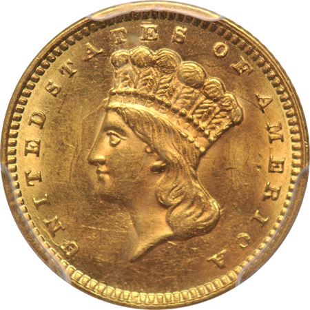 1861 PCGS MS-62.