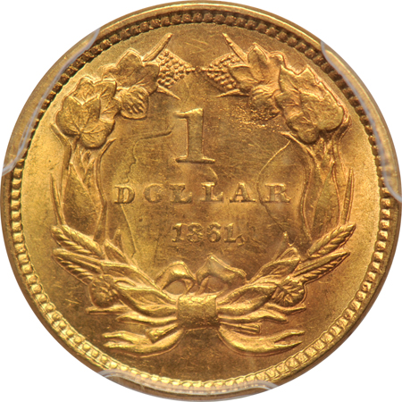 1861 PCGS MS-62.