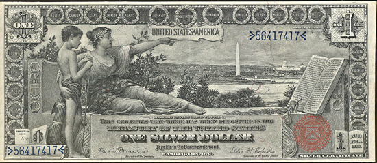 1896 $1.00.  XF.