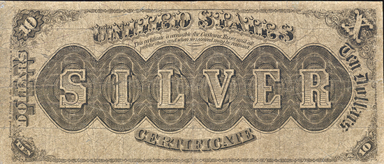 1880 $10.00.  F.