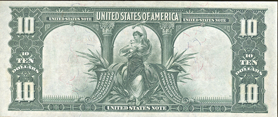 1901 $10.00.  XF.