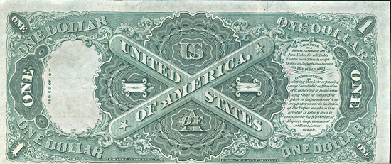 Cut Sheet of 1917 $1.00.  XF.