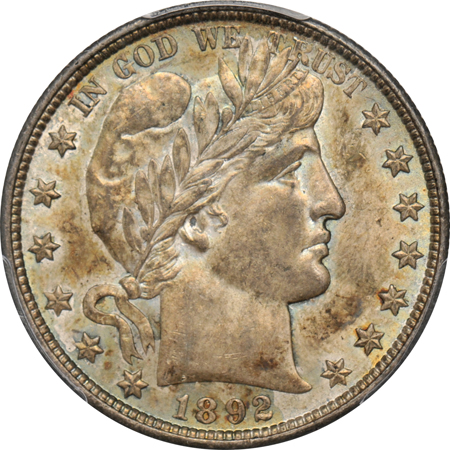 1892 dime MS-64, 1892-O quarter MS-63, and an 1892-O MS-62, all PCGS.