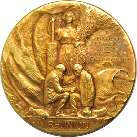 Gettysburg Anniversary Reunion Gold Medal.