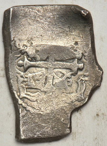 Spain - 1715 Plate Fleet Treasure, 8-reals cob, Mexico mint, 25.6 grams.