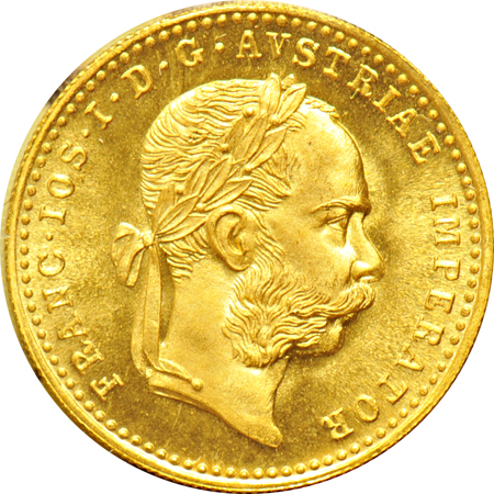 Austria - Two 1915-date gold coins.
