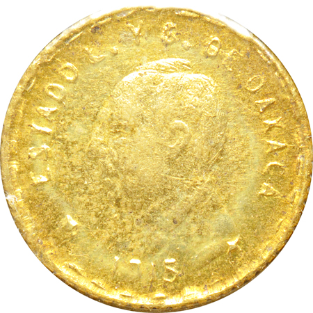 Mexico - Oaxaca, 1915 5-pesos and 10 pesos, as described.
