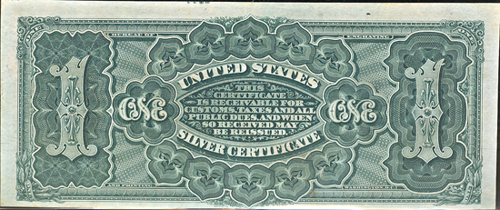 1886 $1.00 CGA XF-45.