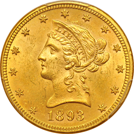 1893 PCGS MS-62+.