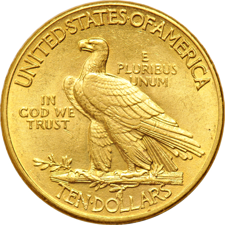 Three U.S. gold type coins.