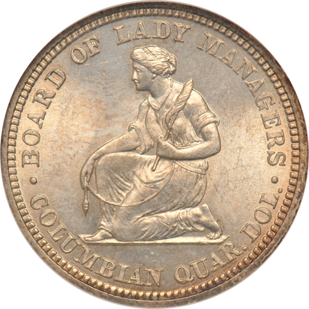 1893 Isabella Quarter. NGC MS-65.