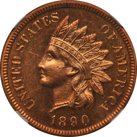 1868 two-cent piece NGC UNC details/improperly cleaned, and an 1890 Indian cent, NGC Proof details/altered color.