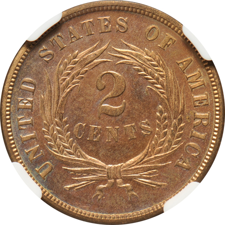 1870 NGC PF-64 RB.