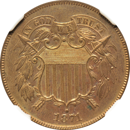 1871 NGC PF-63 RB.