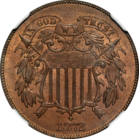 1872 NGC MS-63 BN.