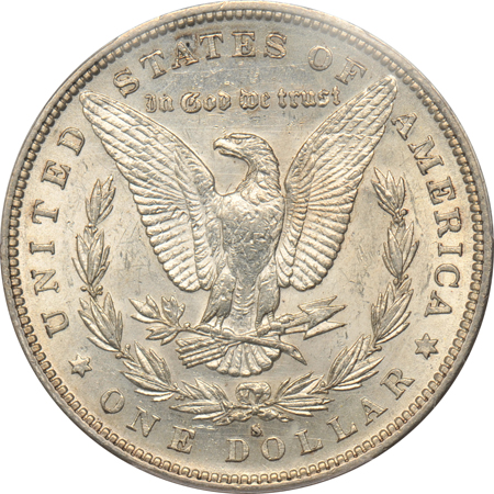 1886-O, 1886-S, and 1888-S, all PCGS AU-55.