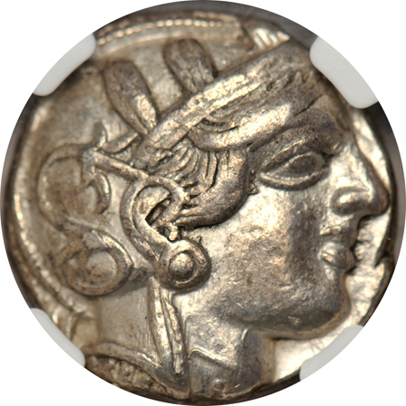 Greece - Athens Silver Tetradrachm (440 - 404 B.C.) NGC XF.