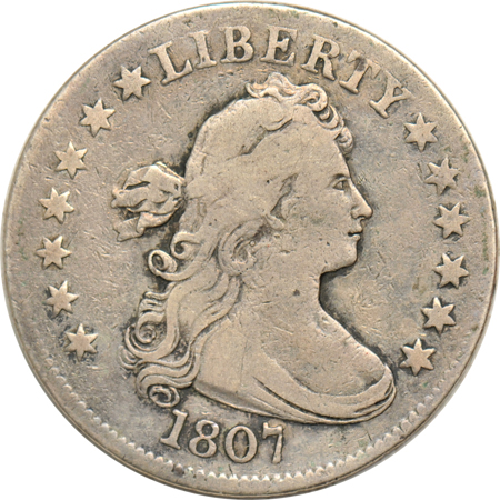 1807 (B-1) quarter, and an 1807 (O-105) half-dollar, as described.