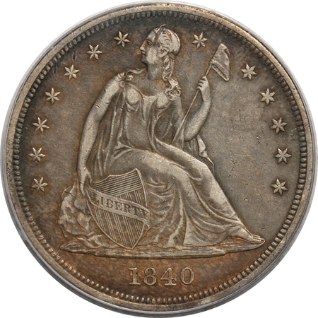 1840 PCGS Genuine (XF details/obverse scratch/code 98).