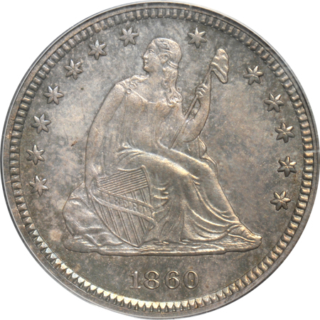 1860 PCGS PF-65 (green label).