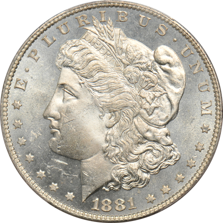 Seven U.S. collector coins certified by PCGS.