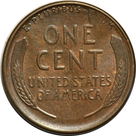 Five different Lincoln cents.