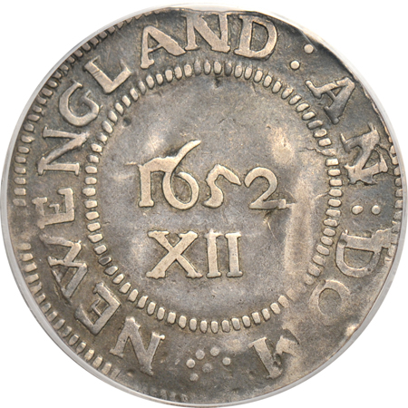 1652 Pine Tree Shilling, Large Planchet, 69.8 grams. PCGS VF-30.