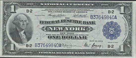 1918 $1.00 New York PMG CHCU-64 EPQ.