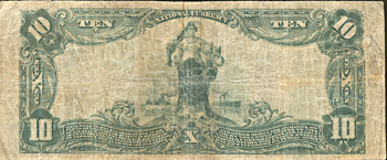 1902 $10.00. Edgeley, ND Charter# 7914 Blue Seal. F.