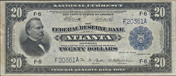 1918 $20.00 Atlanta.  PMG VF-25.