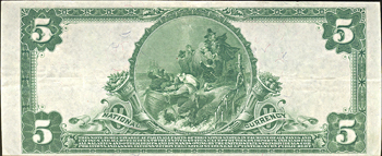 1902 $5.00. Saint Louis, MO Charter# 12491 Blue Seal. XF.