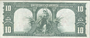 1901 $10.00.  XF.